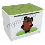 Тумба для игрушек с каретной стяжкой Русский Винни