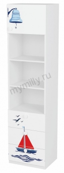 Пенал с 3 ящиками и 1 дверкой