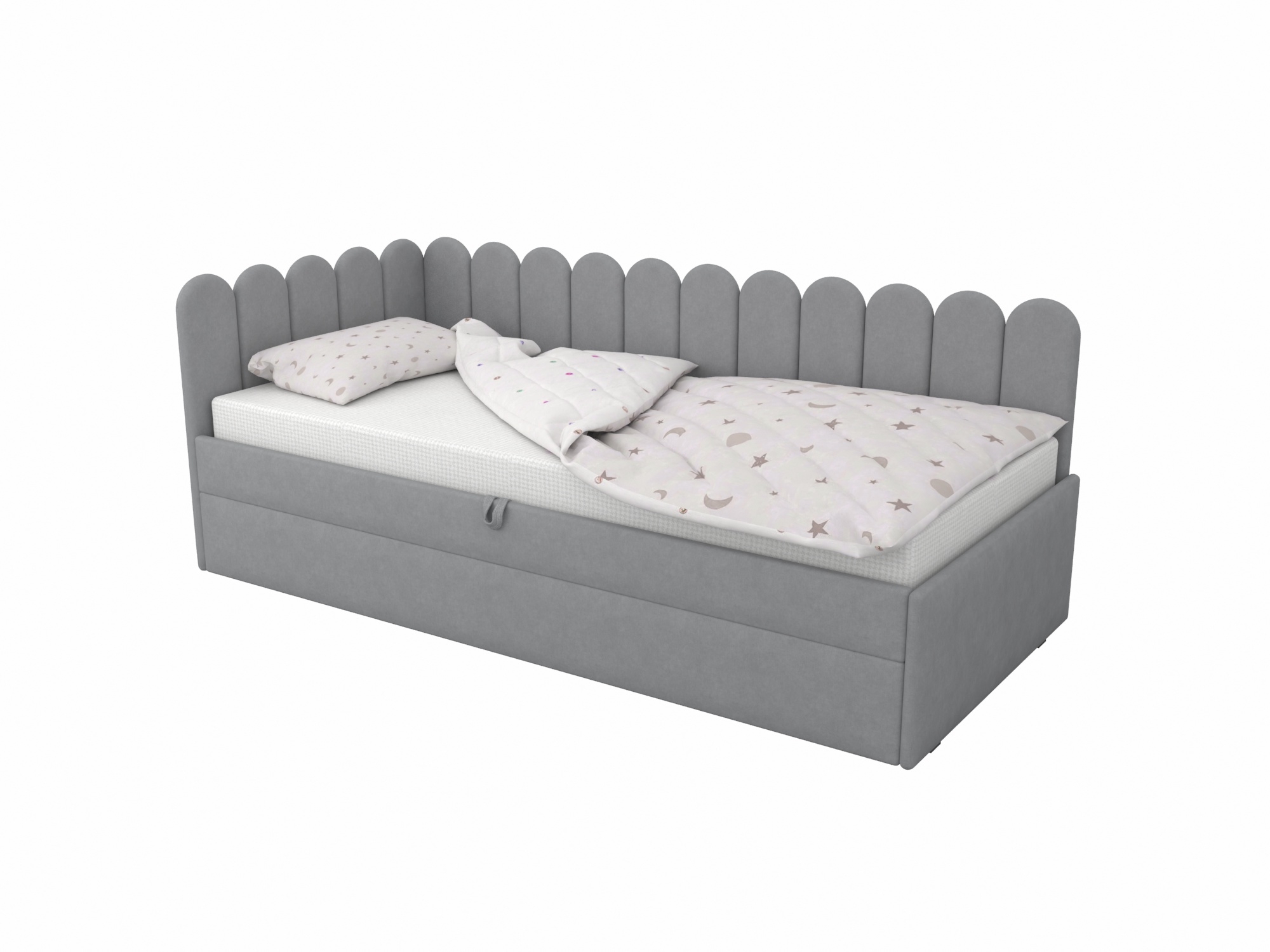 Угловая кровать Элис UP Grey