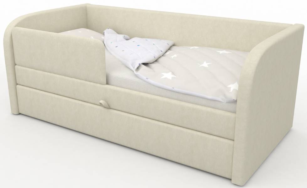 Детский диван UNO Серый шелк (Velvet Lux 58)