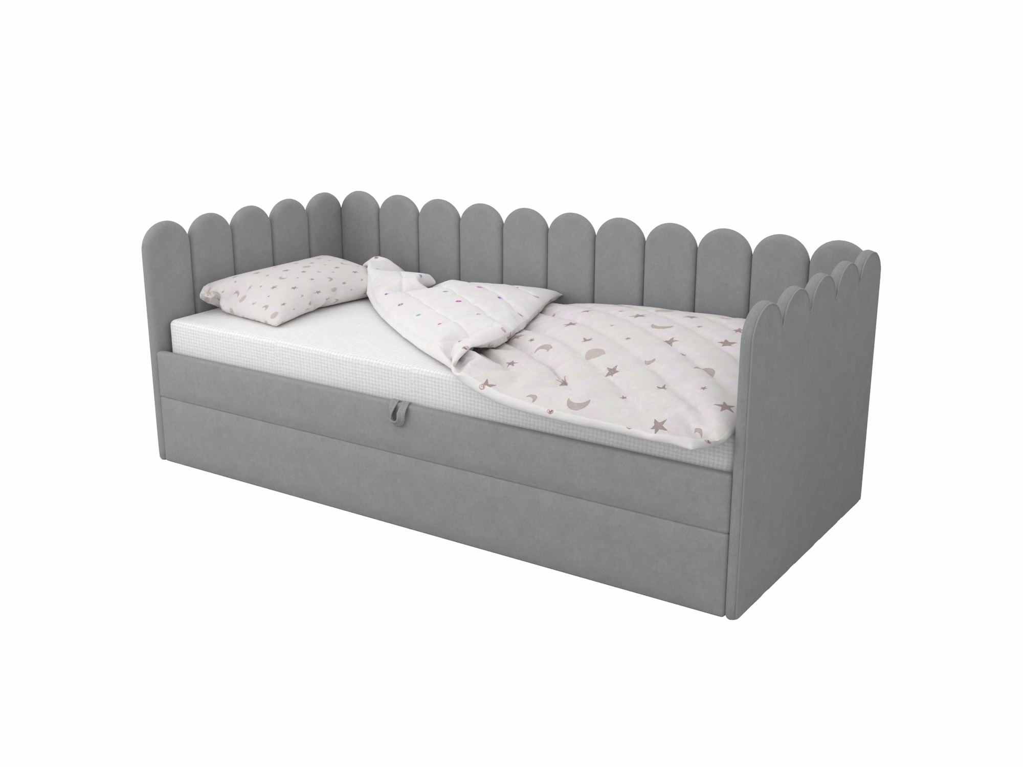 Мягкая кровать Элис UP Grey