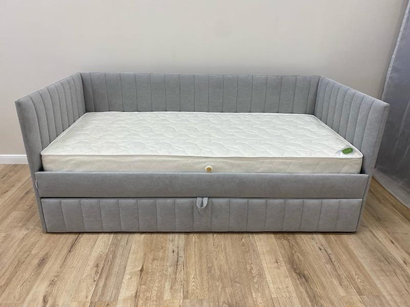 Кровать-диван Soft Grey, спальное место 170x80см, ткань 2 категория, ящик для белья