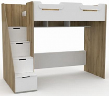 Кровать двухъярусная с горкой Серия Wood