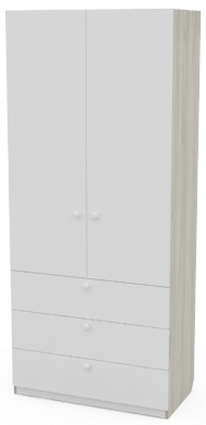 Шкаф комбинированный с 3-мя ящиками серия Wood