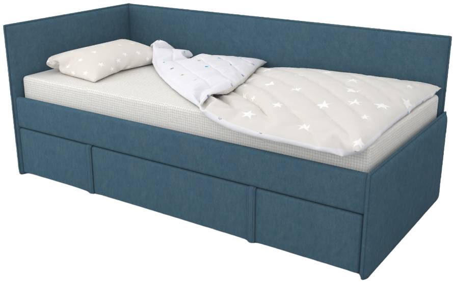 Детский диван-кровать угловой Mono Blue